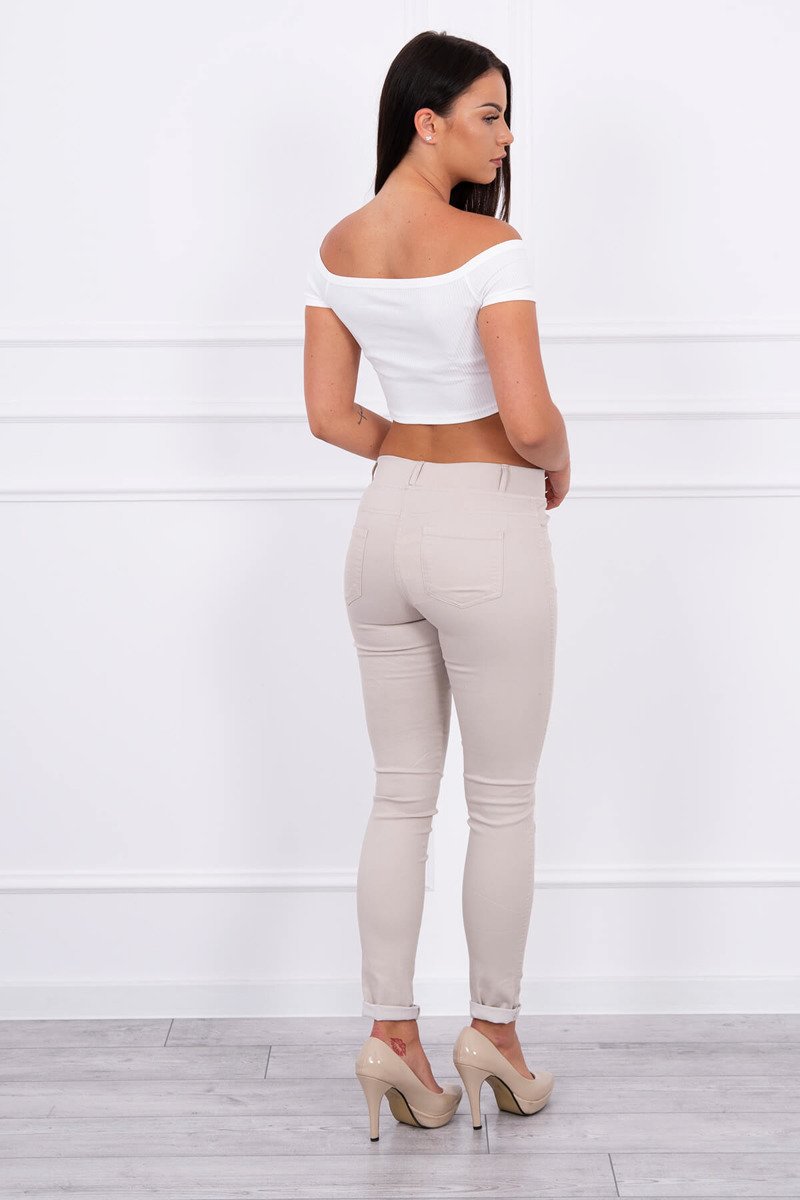 Blugi Skinny Cu Buzunare In Spate Blugi Skinny Cu Buzunare In Spate