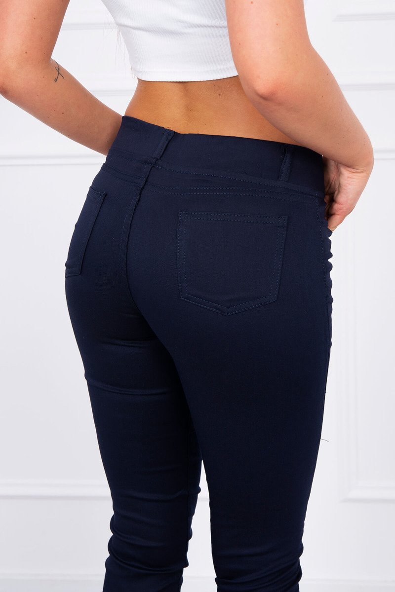Blugi Skinny Cu Buzunare In Spate Blugi Skinny Cu Buzunare In Spate
