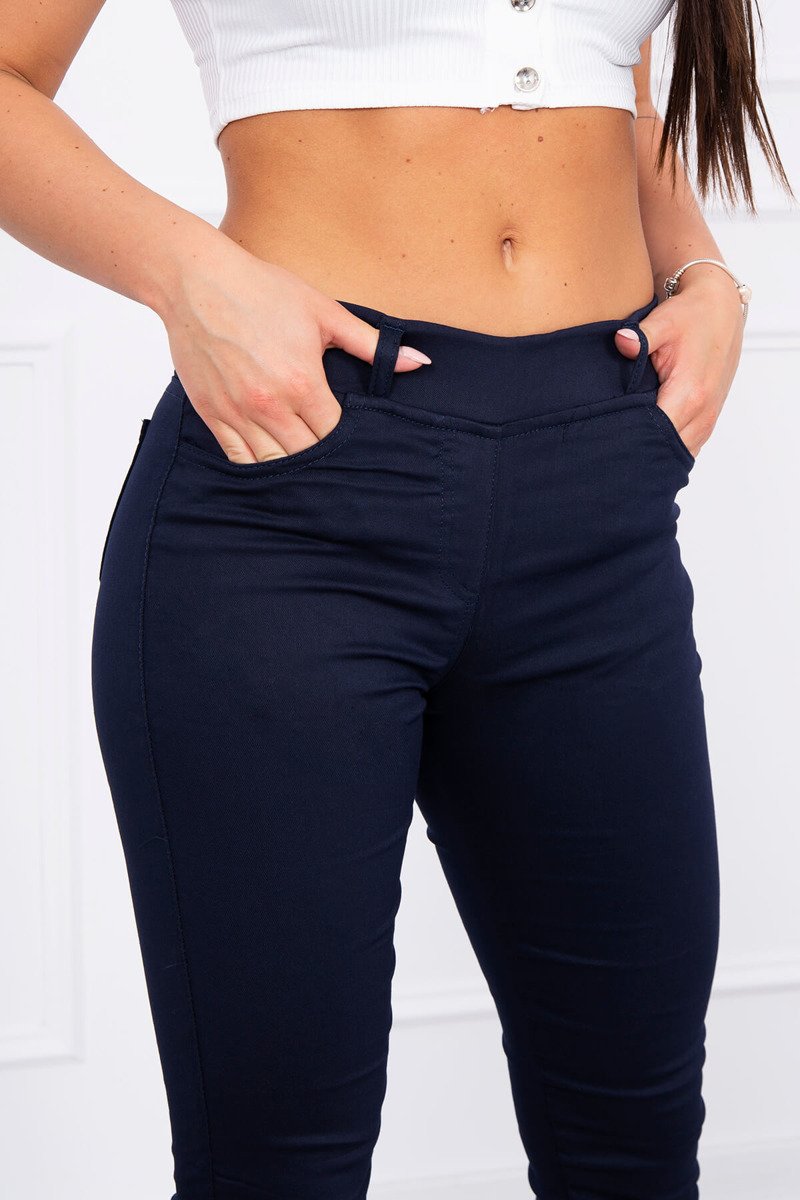 Blugi Skinny Cu Buzunare In Spate Blugi Skinny Cu Buzunare In Spate