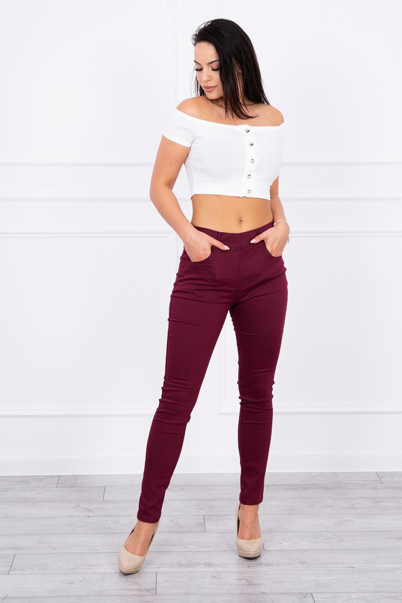 Blugi Skinny Cu Buzunare In Spate Blugi Skinny Cu Buzunare In Spate
