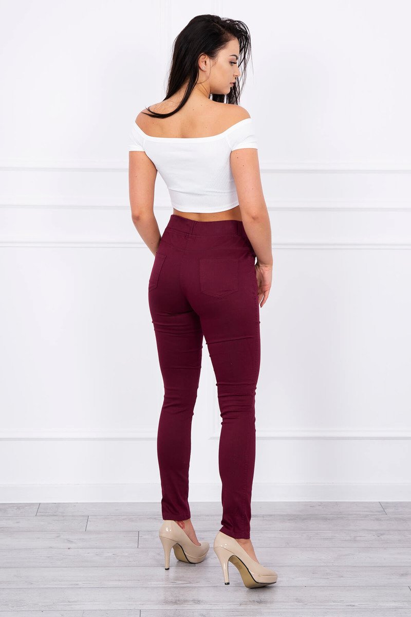 Blugi Skinny Cu Buzunare In Spate Blugi Skinny Cu Buzunare In Spate