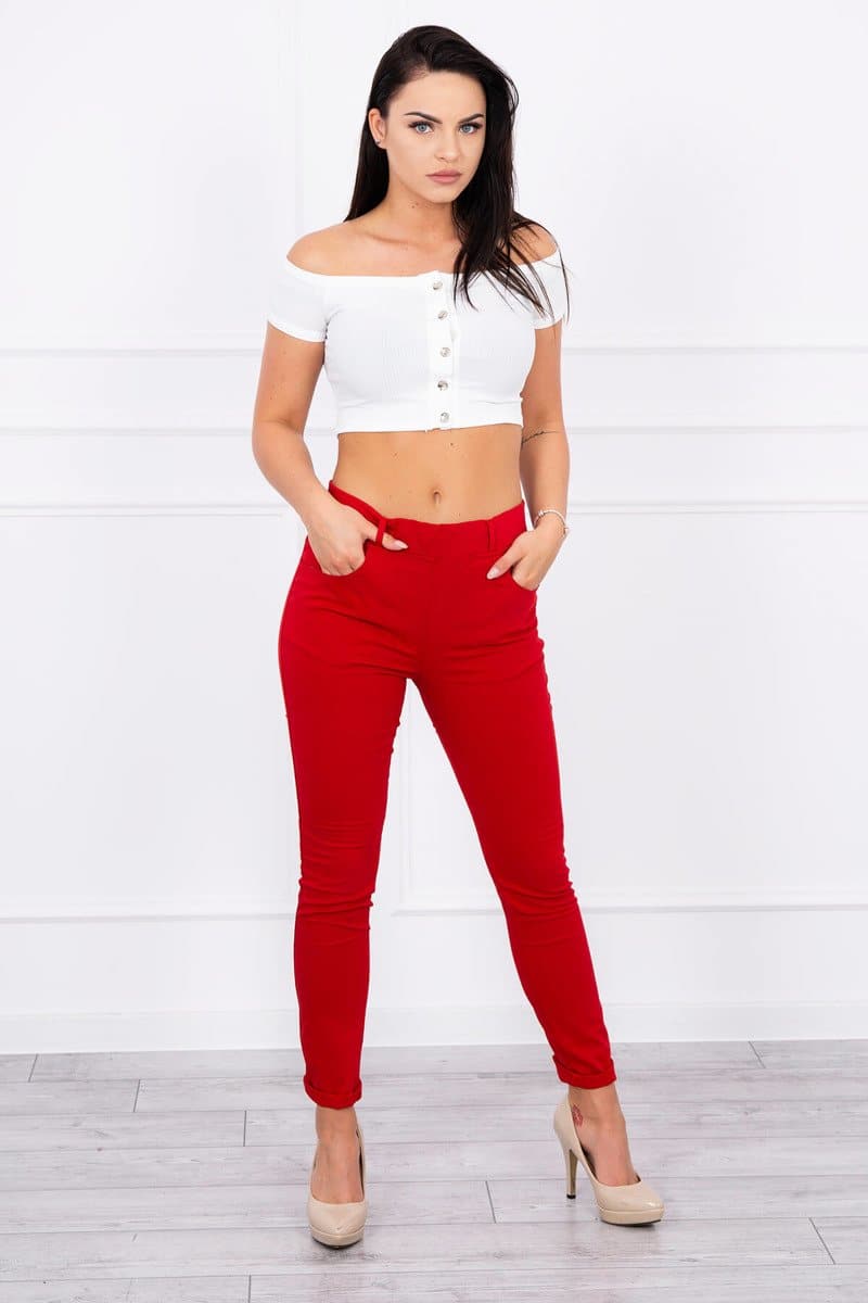 Blugi Skinny Cu Buzunare In Spate Blugi Skinny Cu Buzunare In Spate