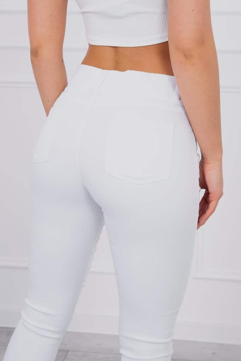 Blugi Skinny Cu Buzunare In Spate Blugi Skinny Cu Buzunare In Spate