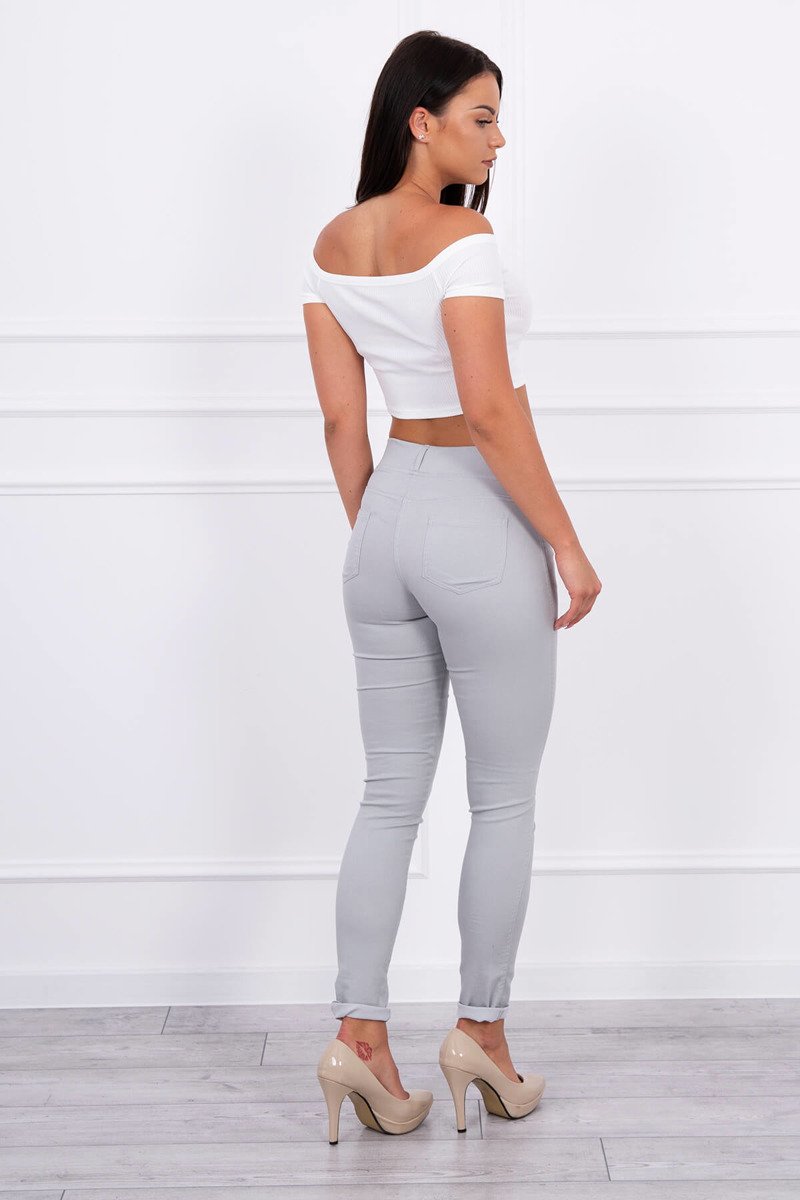Blugi Skinny Cu Buzunare In Spate Blugi Skinny Cu Buzunare In Spate