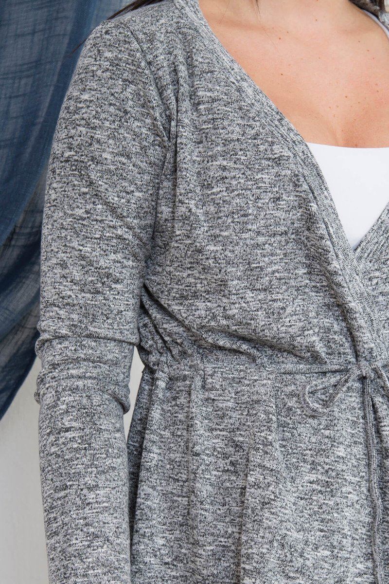 Cardigan Tricotat Cu şnur în Talie Cardigan Tricotat Cu şnur în Talie