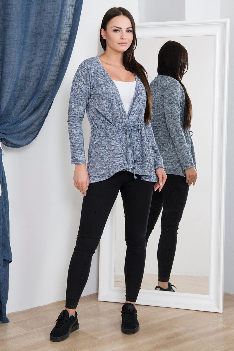 Cardigan Tricotat Cu şnur în Talie Cardigan Tricotat Cu şnur în Talie