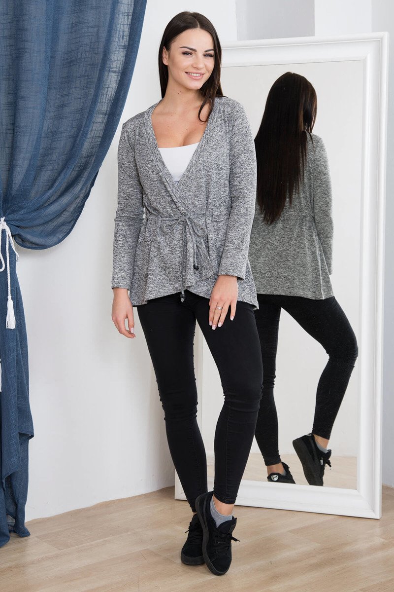 Cardigan Tricotat Cu şnur în Talie Cardigan Tricotat Cu şnur în Talie