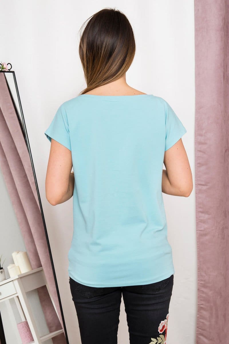 Tricou Cu Fundiţă Argintie Tricou Cu Fundiţă Argintie