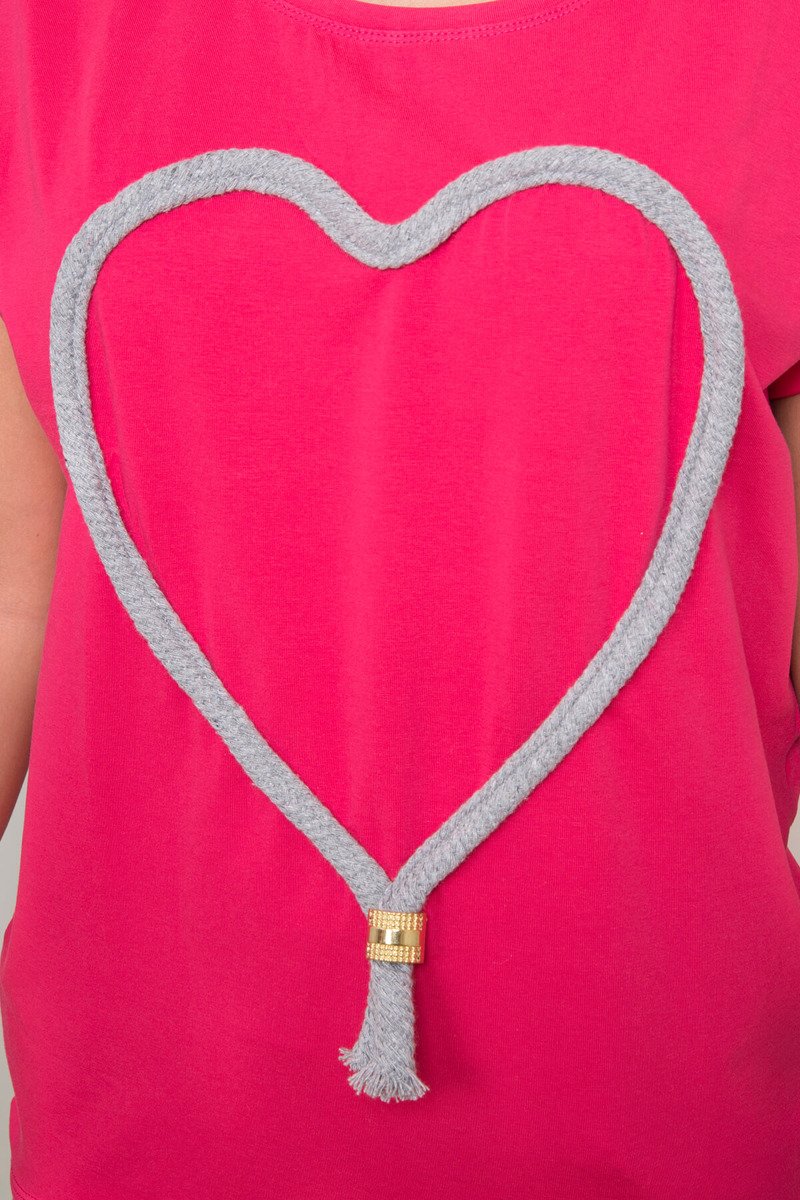 Tricou Cu Inimă Mare Tricou Cu Inimă Mare