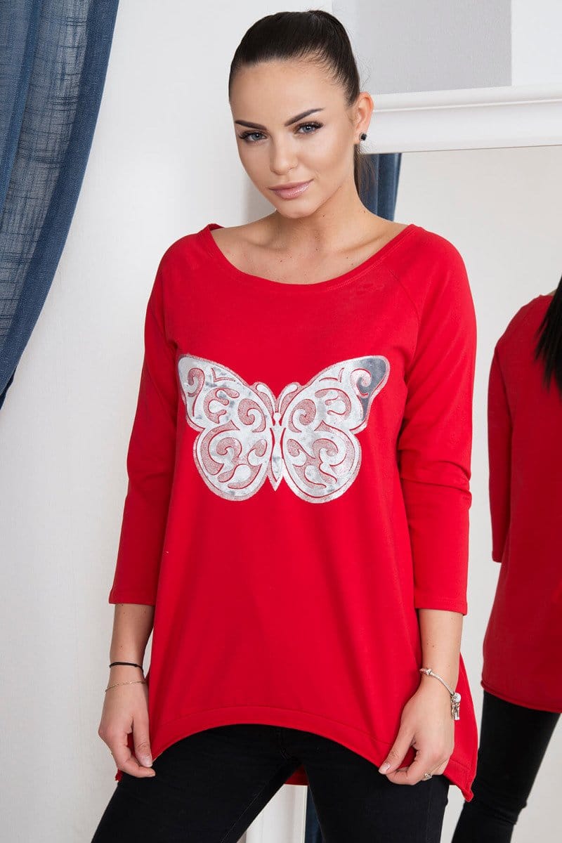 Bluză Lungă Cu Fluture Bluză Lungă Cu Fluture