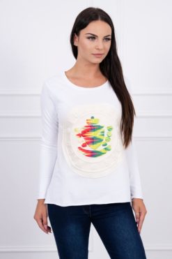 Bluză Cu Model Insignă