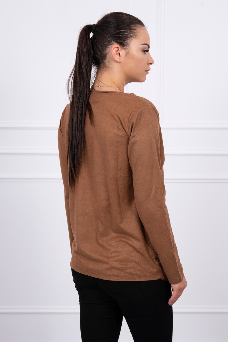 Cardigan Din Piele întoarsă Cu Nasture Cardigan Din Piele întoarsă Cu Nasture