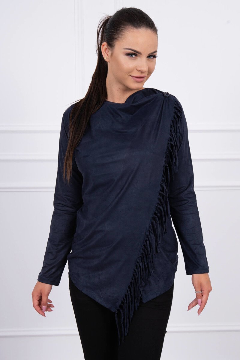 Cardigan Din Piele întoarsă Cu Nasture Cardigan Din Piele întoarsă Cu Nasture