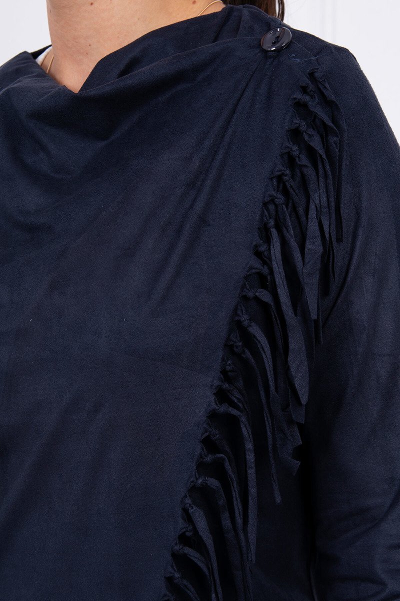 Cardigan Din Piele întoarsă Cu Nasture Cardigan Din Piele întoarsă Cu Nasture