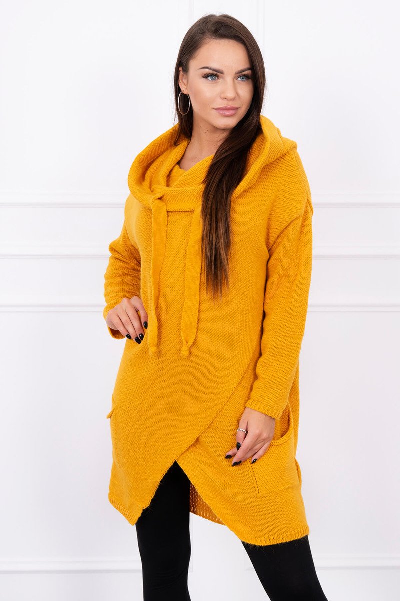 Pulover Marta Tip Hanorac Mustar Pulover Marta Tip Hanorac Mustar