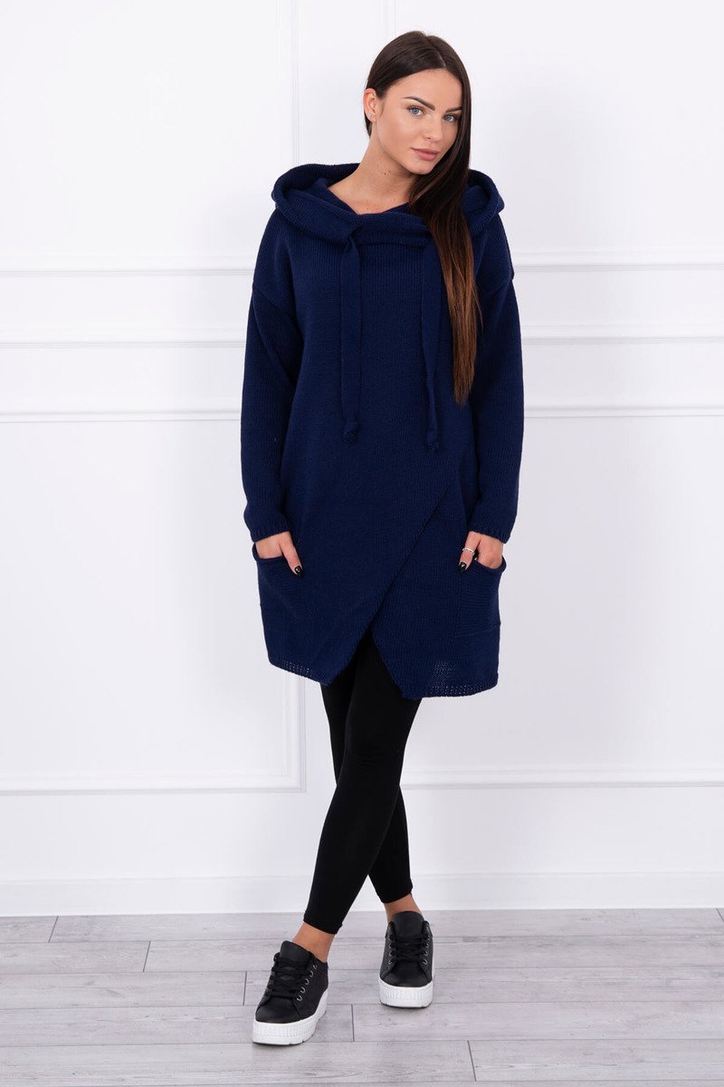 Pulover Marta Tip Hanorac Navy Blue Pulover Marta Tip Hanorac Navy Blue
