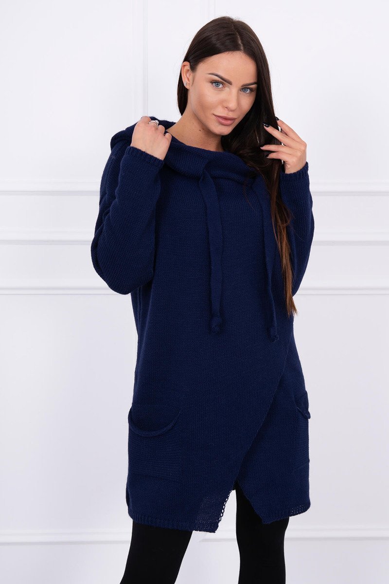 Pulover Marta Tip Hanorac Navy Blue Pulover Marta Tip Hanorac Navy Blue