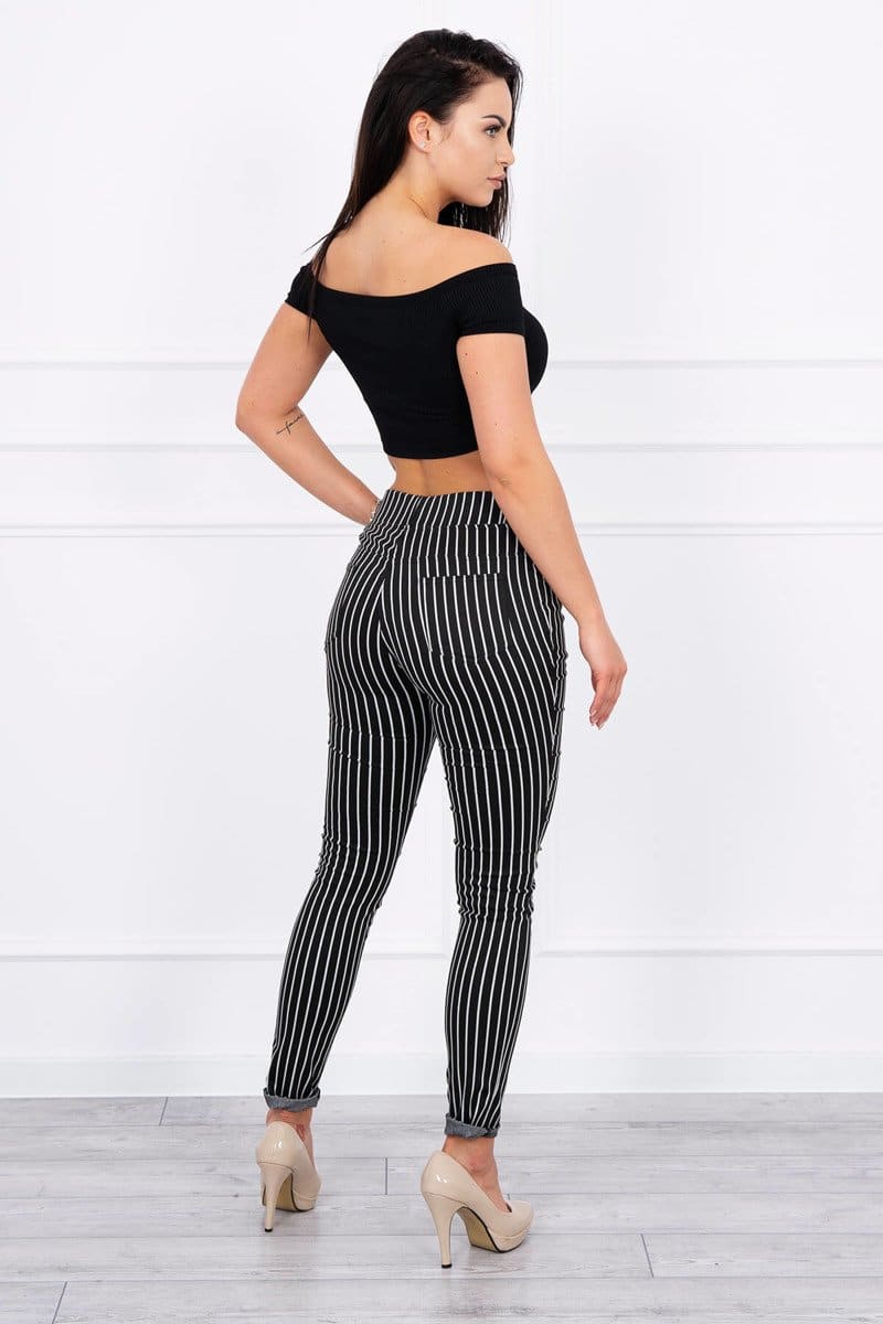 Pantaloni Cu Dungi Verticale Pantaloni Cu Dungi Verticale