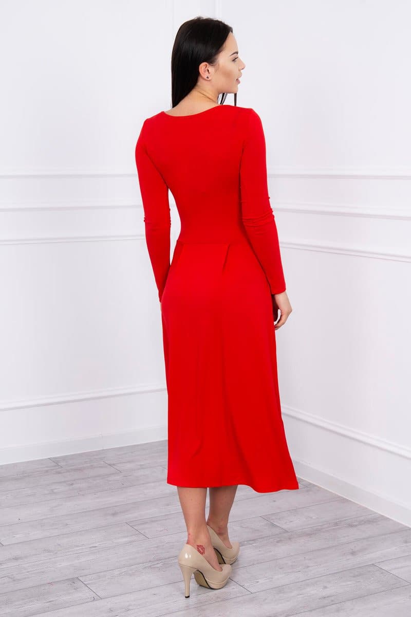 Rochie Cu Decolteu Rotund și Buzunare Rochie Cu Decolteu Rotund și Buzunare