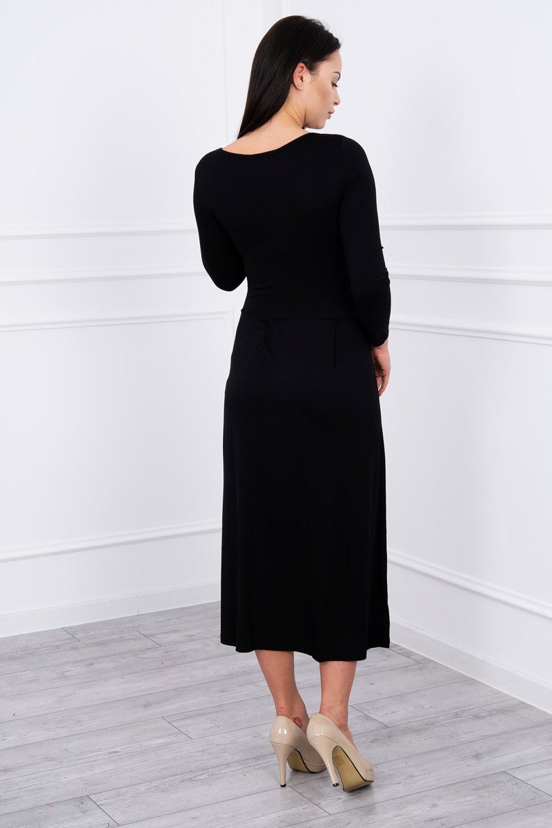 Rochie Cu Decolteu Rotund și Buzunare Rochie Cu Decolteu Rotund și Buzunare