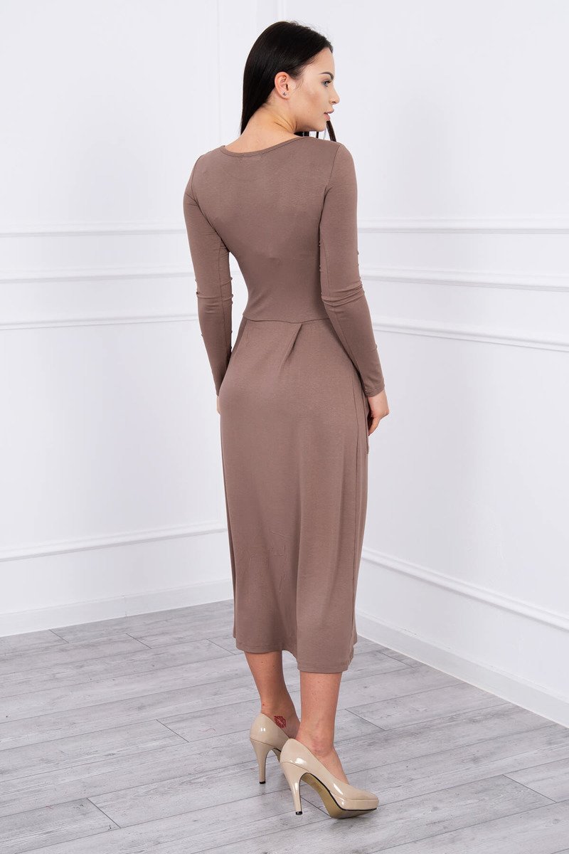 Rochie Cu Decolteu Rotund și Buzunare Rochie Cu Decolteu Rotund și Buzunare